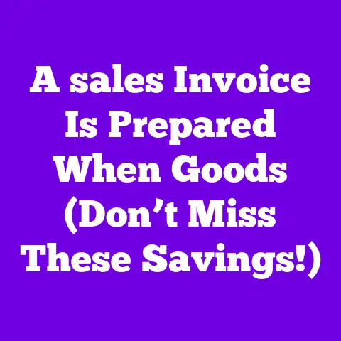 A sales Invoice Is Prepared When Goods (Don’t Miss These Savings!)