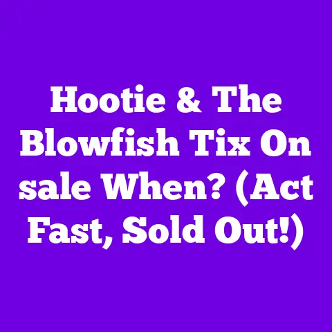 Hootie & The Blowfish Tix On sale When? (Act Fast, Sold Out!)