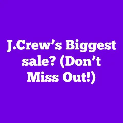 J.Crew’s Biggest sale? (Don’t Miss Out!)