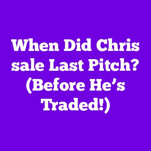 When Did Chris sale Last Pitch? (Before He’s Traded!)