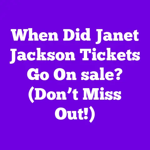 When Did Janet Jackson Tickets Go On sale? (Don’t Miss Out!)