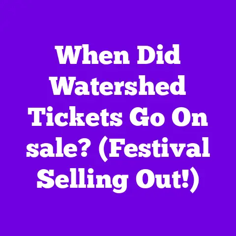 When Did Watershed Tickets Go On sale? (Festival Selling Out!)