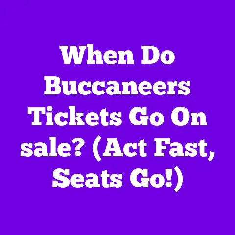 When Do Buccaneers Tickets Go On sale? (Act Fast, Seats Go!)