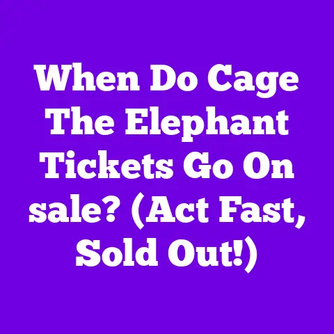 When Do Cage The Elephant Tickets Go On sale? (Act Fast, Sold Out!)