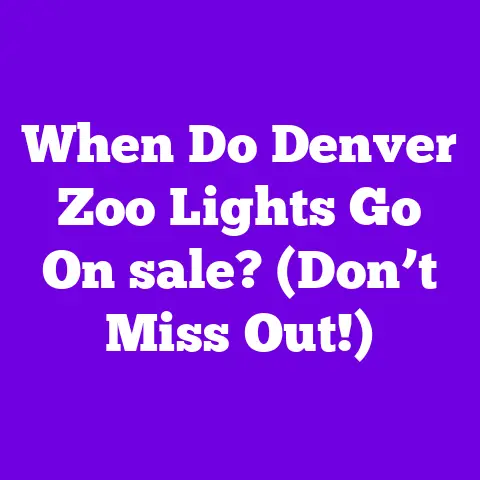 When Do Denver Zoo Lights Go On sale? (Don’t Miss Out!)