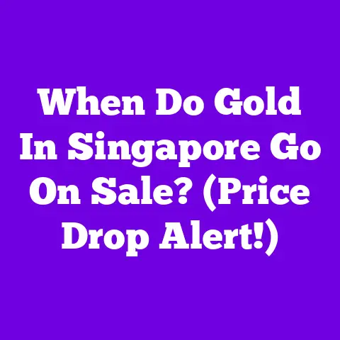 When Do Gold In Singapore Go On Sale? (Price Drop Alert!)