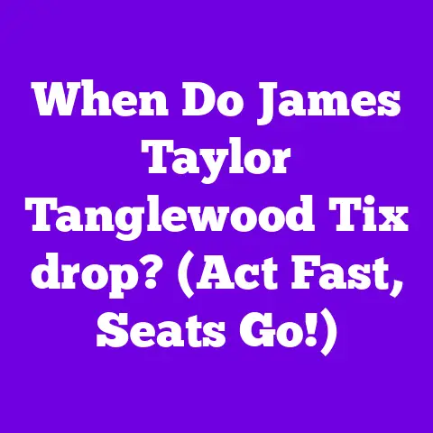 When Do James Taylor Tanglewood Tix drop? (Act Fast, Seats Go!)
