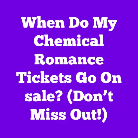 When Do My Chemical Romance Tickets Go On sale? (Don’t Miss Out!)