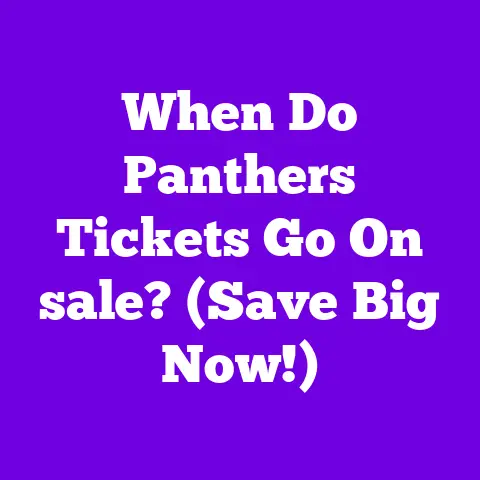 When Do Panthers Tickets Go On sale? (Save Big Now!)