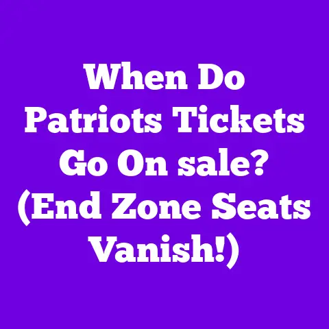 When Do Patriots Tickets Go On sale? (End Zone Seats Vanish!)
