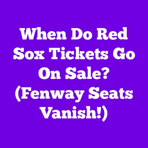 When Do Red Sox Tickets Go On Sale? (Fenway Seats Vanish!)