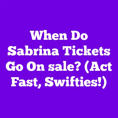 When Do Sabrina Tickets Go On sale? (Act Fast, Swifties!)