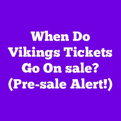 When Do Vikings Tickets Go On sale? (Pre-sale Alert!)