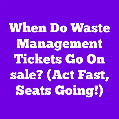 When Do Waste Management Tickets Go On sale? (Act Fast, Seats Going!)
