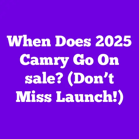 When Does 2025 Camry Go On sale? (Don’t Miss Launch!)
