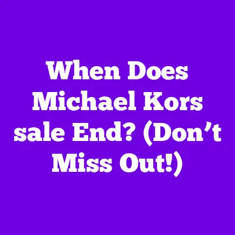 When Does Michael Kors sale End? (Don’t Miss Out!)