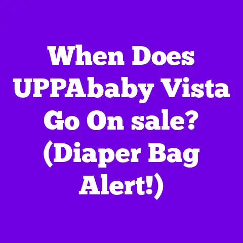 When Does UPPAbaby Vista Go On sale? (Diaper Bag Alert!)