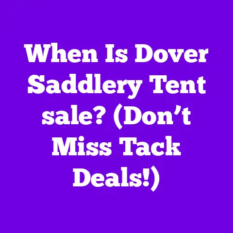 When Is Dover Saddlery Tent sale? (Don’t Miss Tack Deals!)