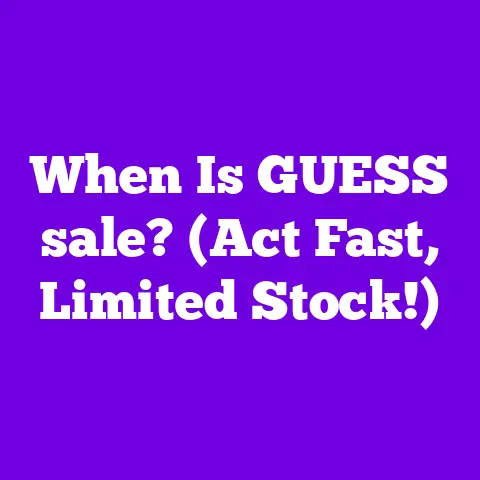 When Is GUESS sale? (Act Fast, Limited Stock!)