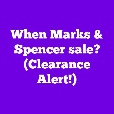 When Marks & Spencer sale? (Clearance Alert!)
