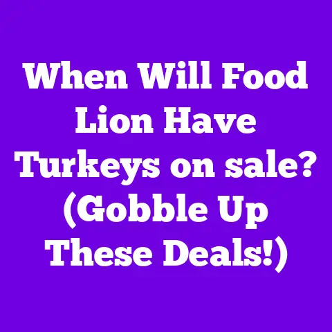 When Will Food Lion Have Turkeys on sale? (Gobble Up These Deals!)