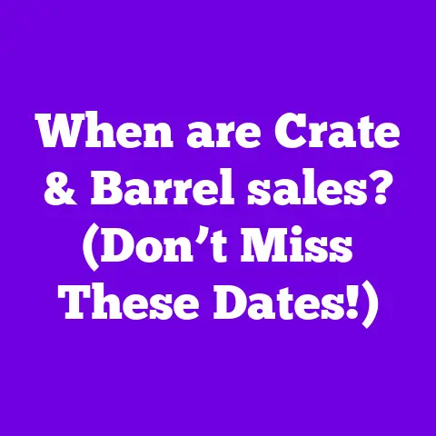 When are Crate & Barrel sales? (Don’t Miss These Dates!)
