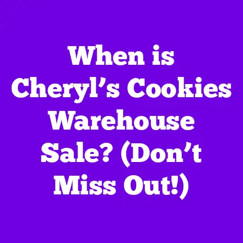 When is Cheryl’s Cookies Warehouse Sale? (Don’t Miss Out!)