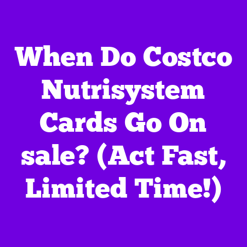 When Do Costco Nutrisystem Cards Go On sale? (Act Fast, Limited Time!)