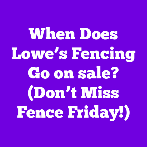 When Does Lowe’s Fencing Go on sale? (Don’t Miss Fence Friday!)