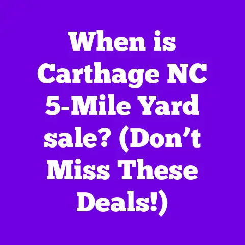 When is Carthage NC 5-Mile Yard sale? (Don’t Miss These Deals!)